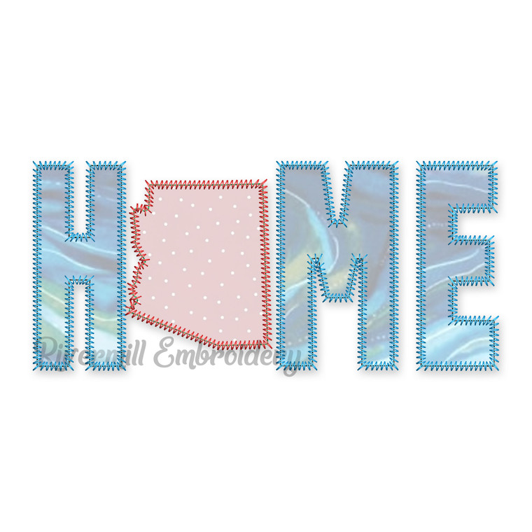 Zig Zag Applique Arizona Home Machine Embroidery Design