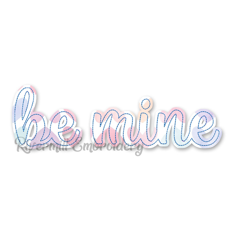 Raggy Applique Be Mine Machine Embroidery Design