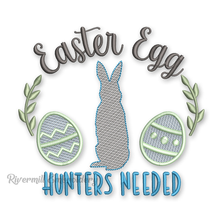 Easter Egg Hunters Needed Machine Embroidery Design