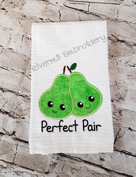 Perfect Pair Applique Machine Embroidery Design
