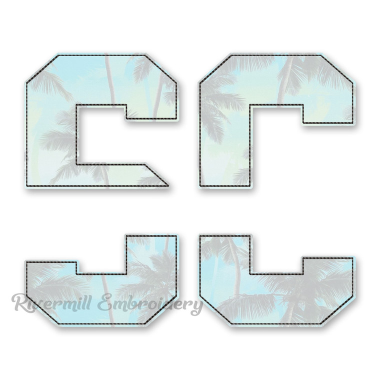Raggy Applique Split South Carolina SC Machine Embroidery Design