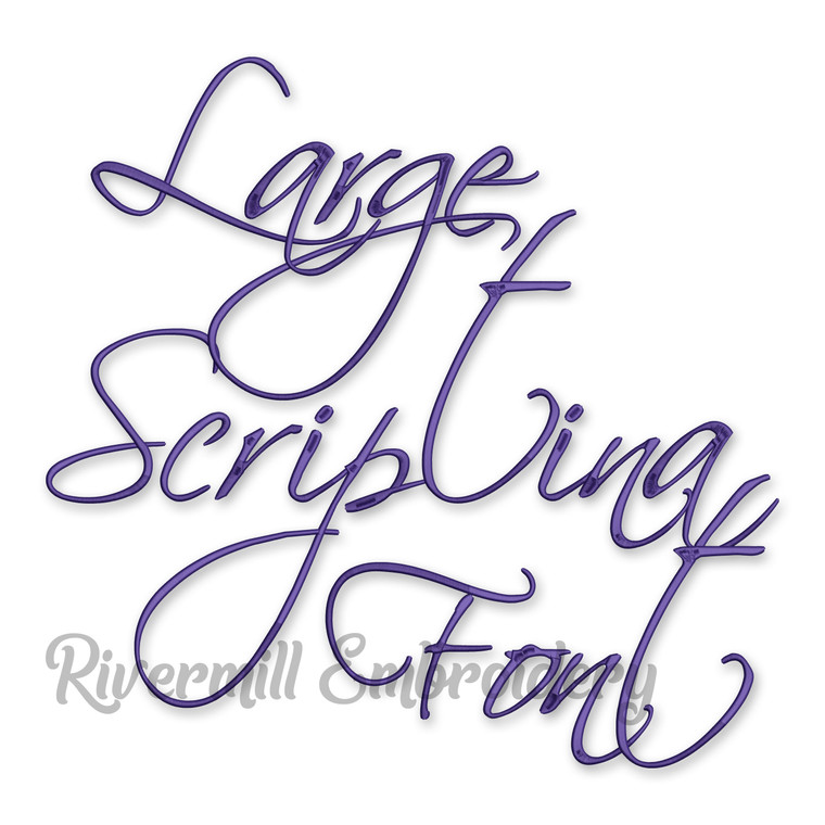 Large Scriptina Machine Embroidery Font Alphabet