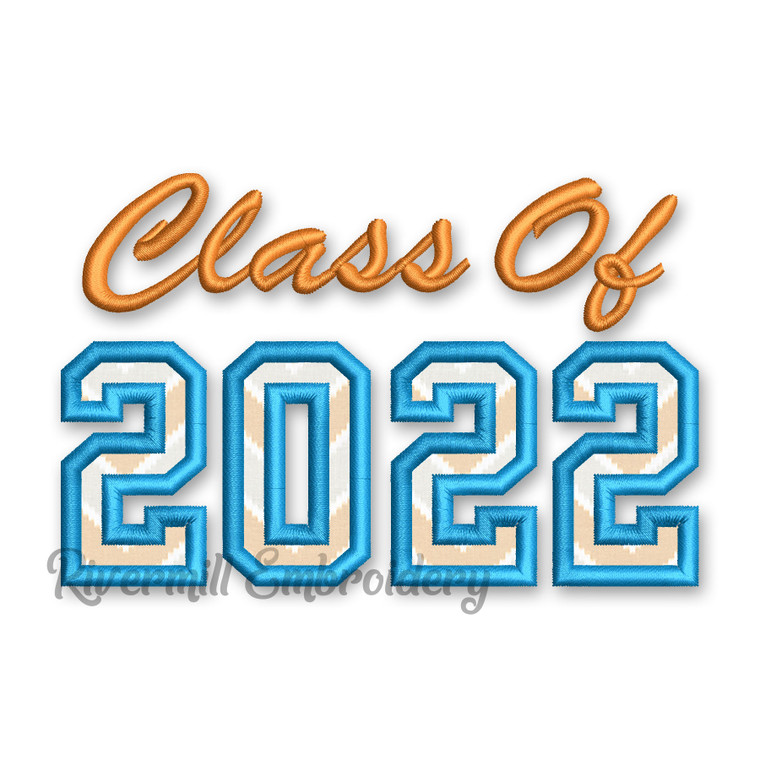 Class of 2022 Applique Machine Embroidery Design