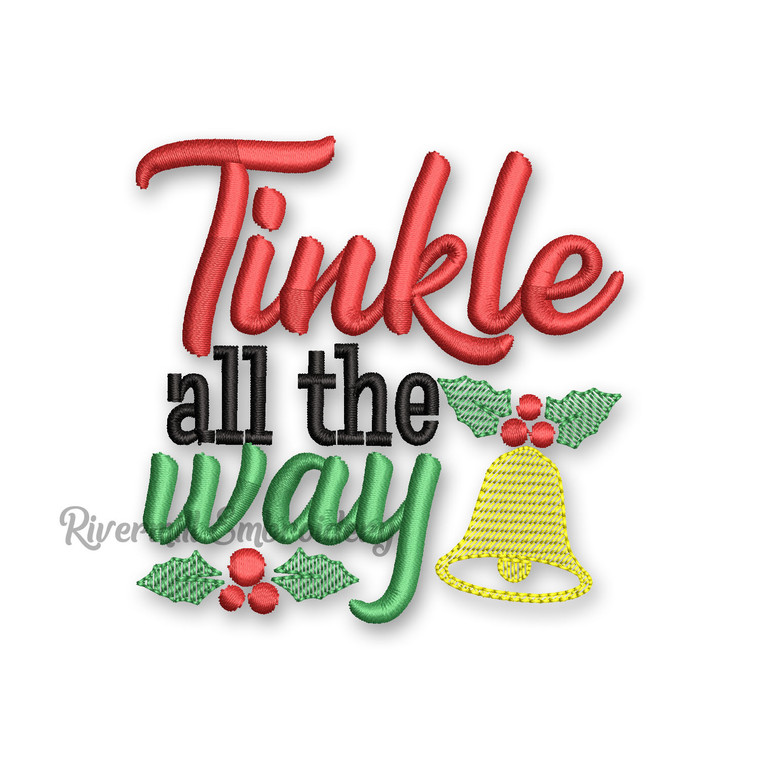 Tinkle All The Way Christmas Toilet Paper Machine Embroidery Design Version 2
