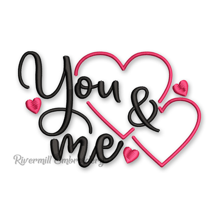 You & Me Machine Embroidery Design