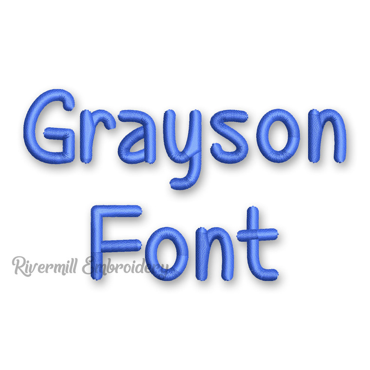 Small Grayson Machine Embroidery Alphabet