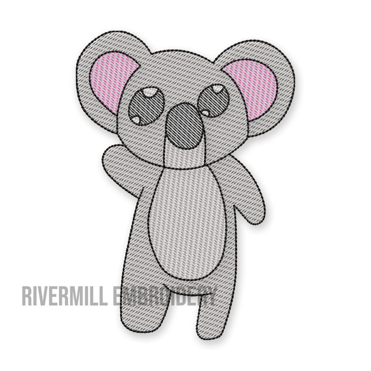 Sketch Koala Bear Machine Embroidery Design
