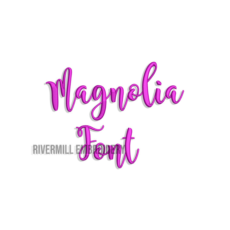 Magnolia Machine Embroidery Font Alphabet