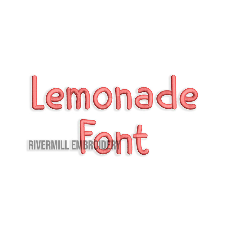 Lemonade Machine Embroidery Font Alphabet