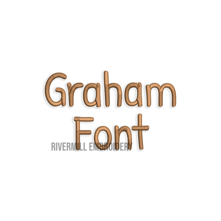 Graham Machine Embroidery Alphabet Font