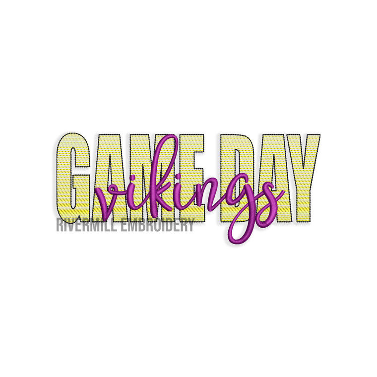 Game Day Vikings Machine Embroidery Design