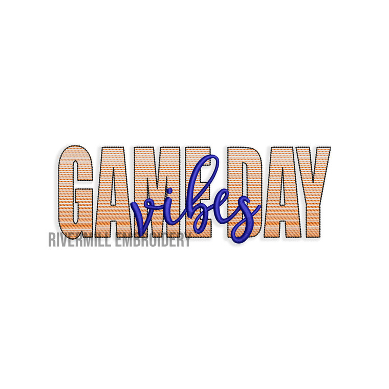 Game Day Vibes Machine Embroidery Design