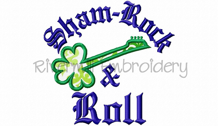Applique Shamrock And Roll Machine Embroidery Design