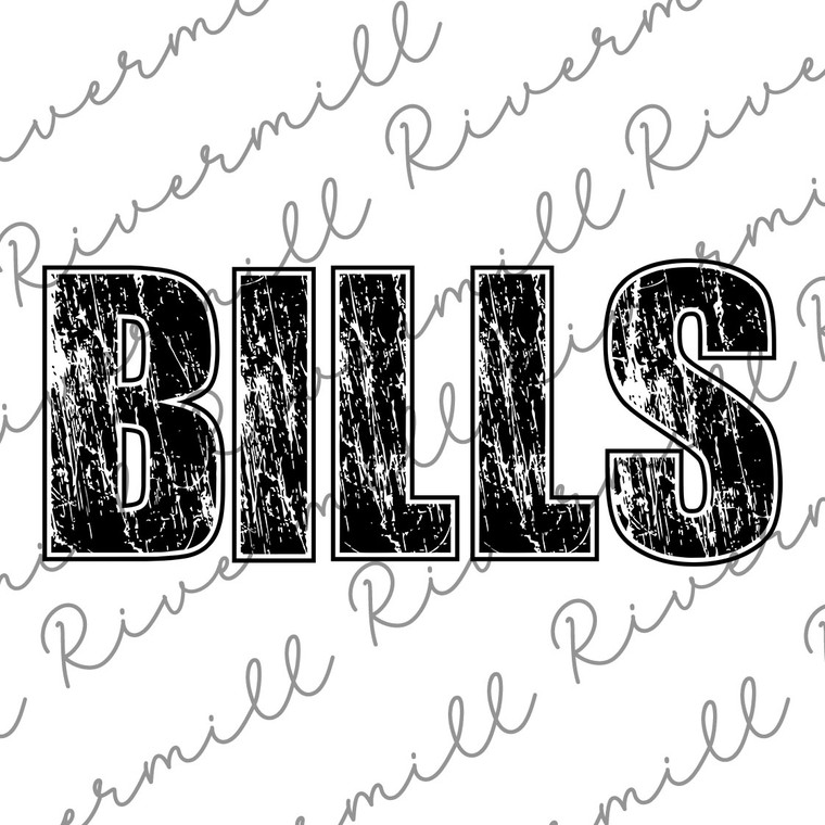 Bills SVG PNG Distressed Sports Team Name Printable