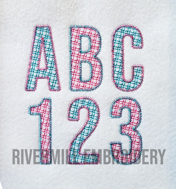 Walter Criss Cross Pattern Fill Machine Embroidery Alphabet