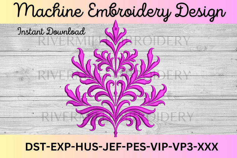 Floral Decorative Ornament Machine Embroidery Design