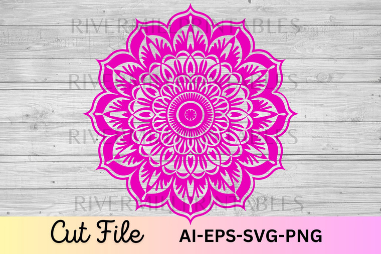 Mandala SVG AI EPS Cut Files