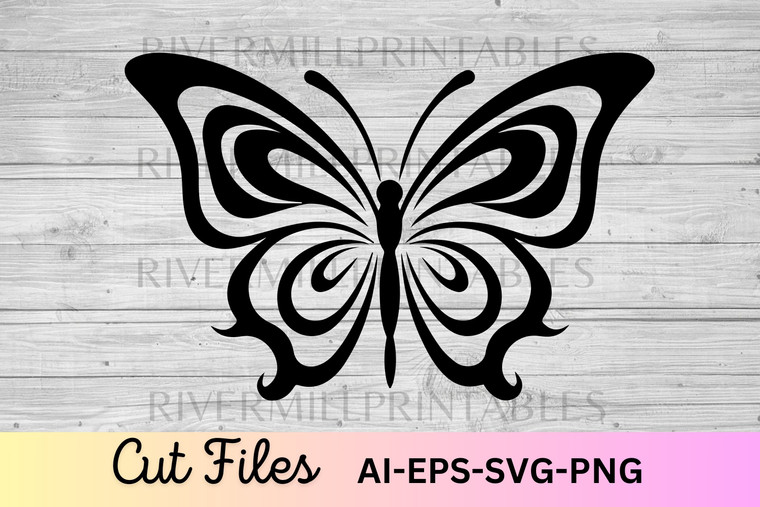 Butterfly Silhouette SVG Cut File
