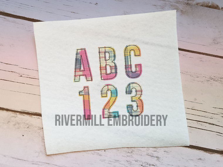 Small Walter Raggy Applique Machine Embroidery Alphabet