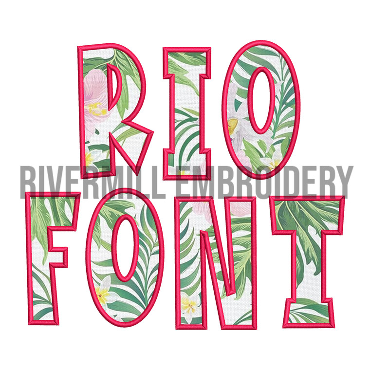 Rio Applique Machine Embroidery Alphabet