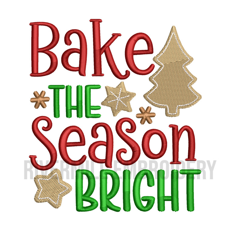 Bake The Season Bright Machine Embroidery Design
