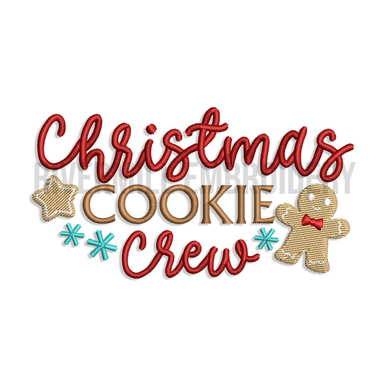 Christmas Cookie Crew Machine Embroidery Design