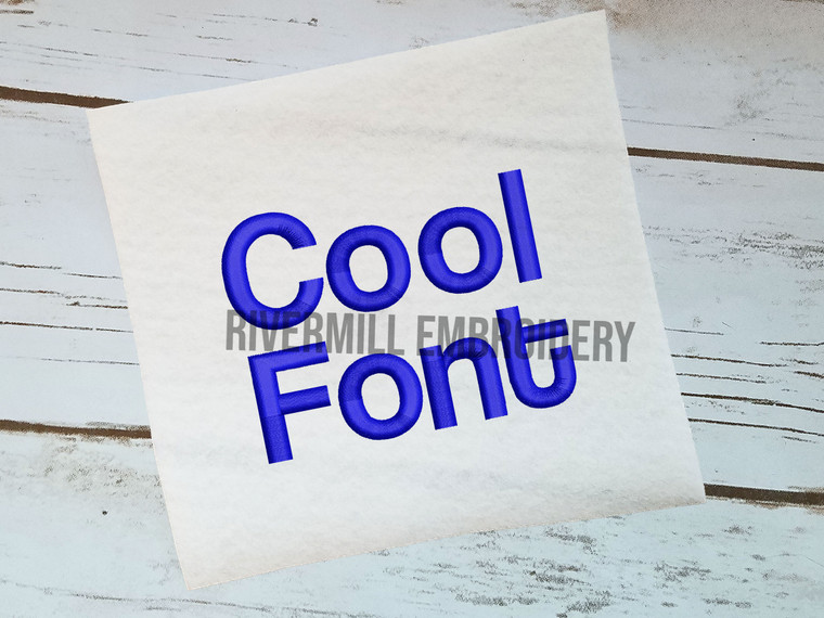 Cool Machine Embroidery Font Alphabet