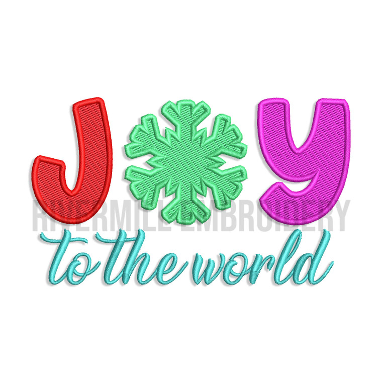 Joy To The World Machine Embroidery Design #2