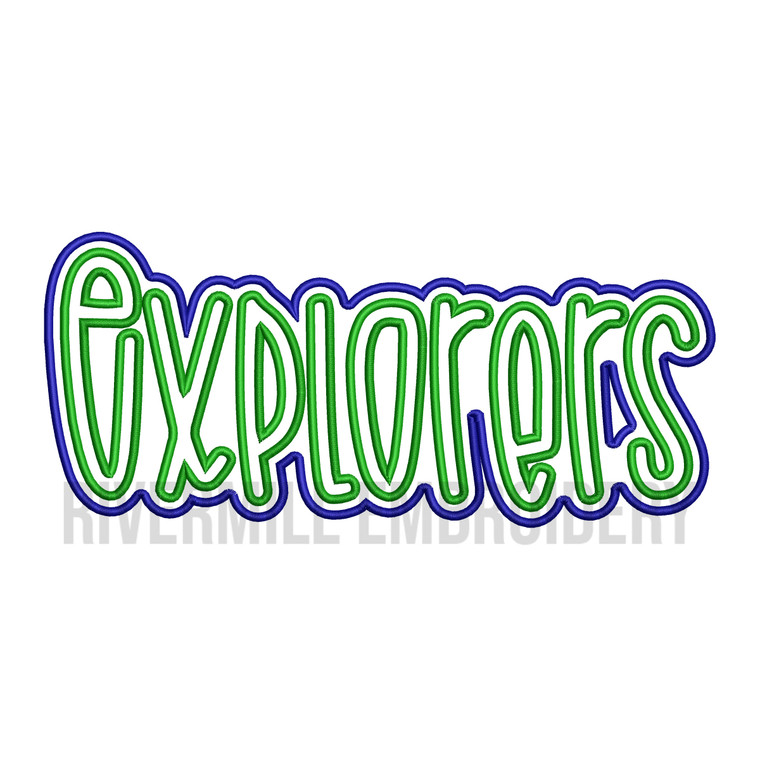 Double Applique Explorers Machine Embroidery Design