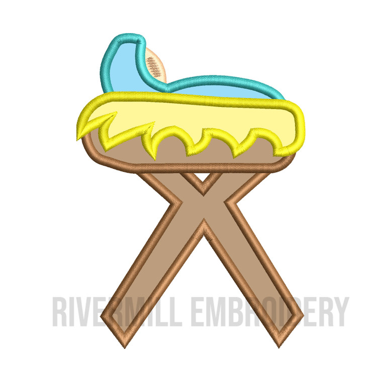 Manger Applique Side Split Machine Embroidery Design