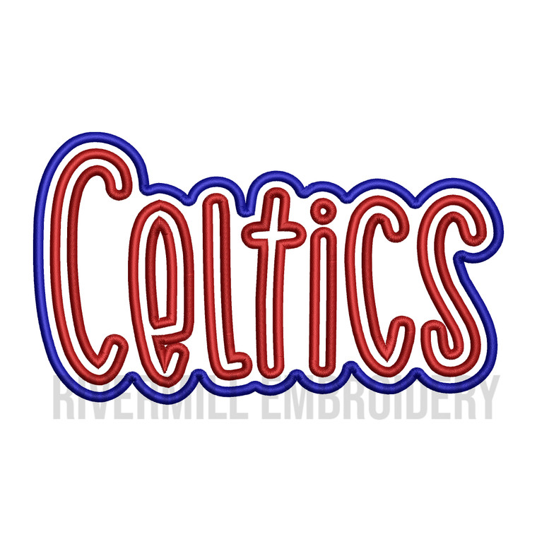 Double Applique Celtics Machine Embroidery Design