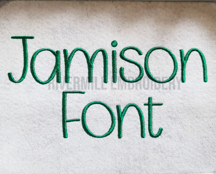Jamison Machine Embroidery Font Alphabet
