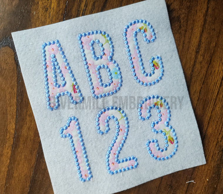 Small Walter Candlewick Applique Machine Embroidery Alphabet