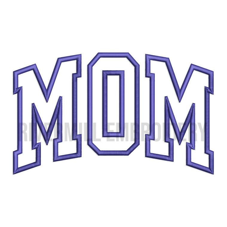 Arched Applique Mom Machine Embroidery Design