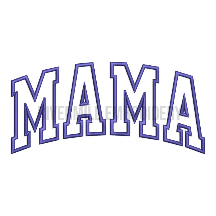 Arched Applique Mama Machine Embroidery Design
