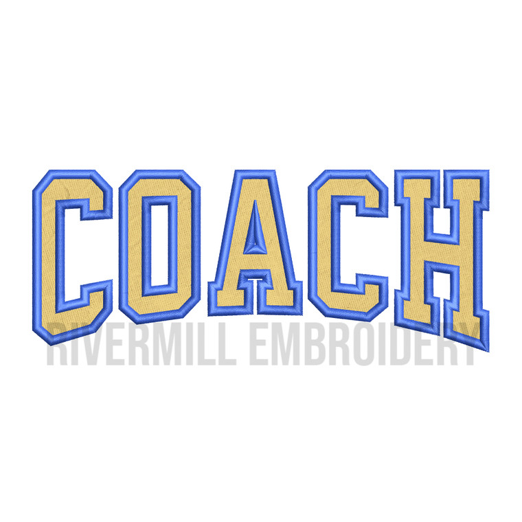 Arched Applique Coach Machine Embroidery Design