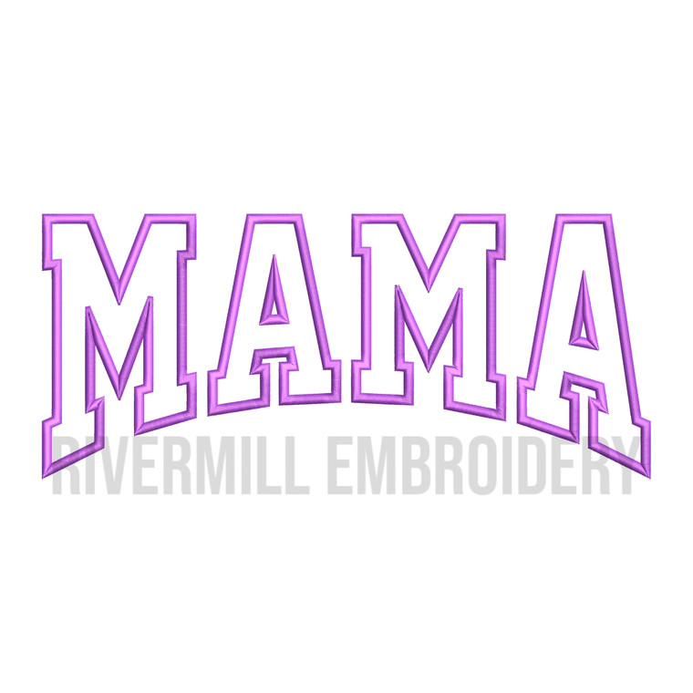Arched Applique Mama Machine Embroidery Design Style 2