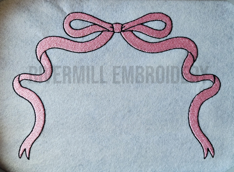 Classic Simple Bow Machine Embroidery Design #2