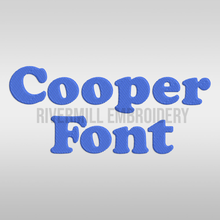 Cooper Embroidery Font
