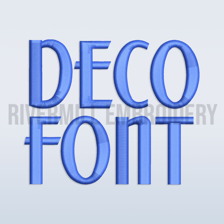 Deco Embroidery Font