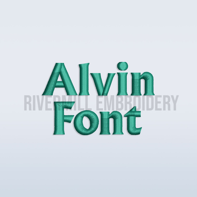 Alvin Embroidery Font