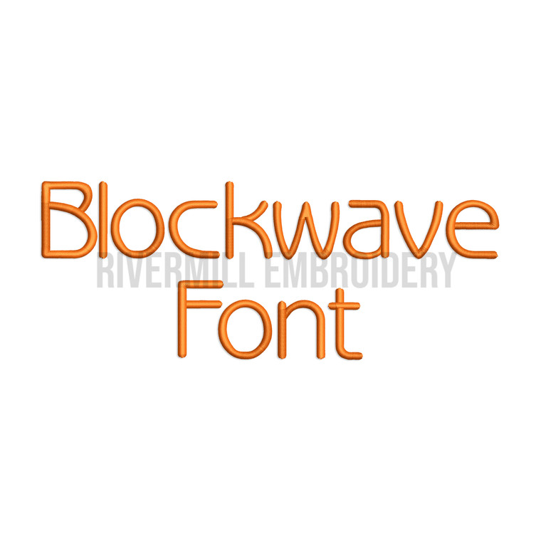 Blockwave Embroidery Font