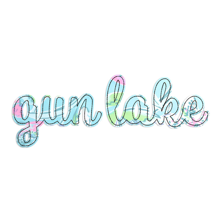 Raggy Applique Gun Lake Michigan Machine Embroidery Design