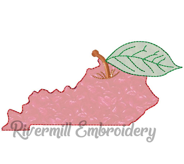 Raggy Applique Kentucky as an Apple Machine Embroidery Design