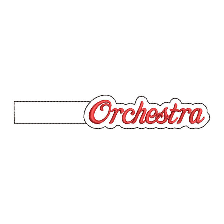 Orchestra In The Hoop Snap Tab Key Fob Machine Embroidery Design