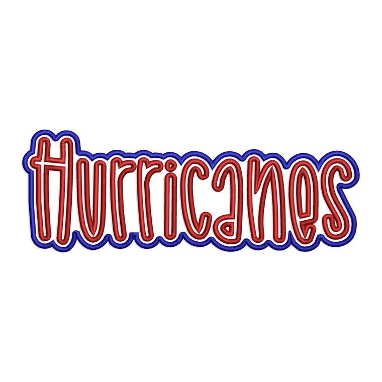 Double Applique Hurricanes Machine Embroidery Design