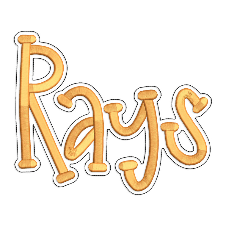 Rays with a Bean Stitch Outline Machine Embroidery Design