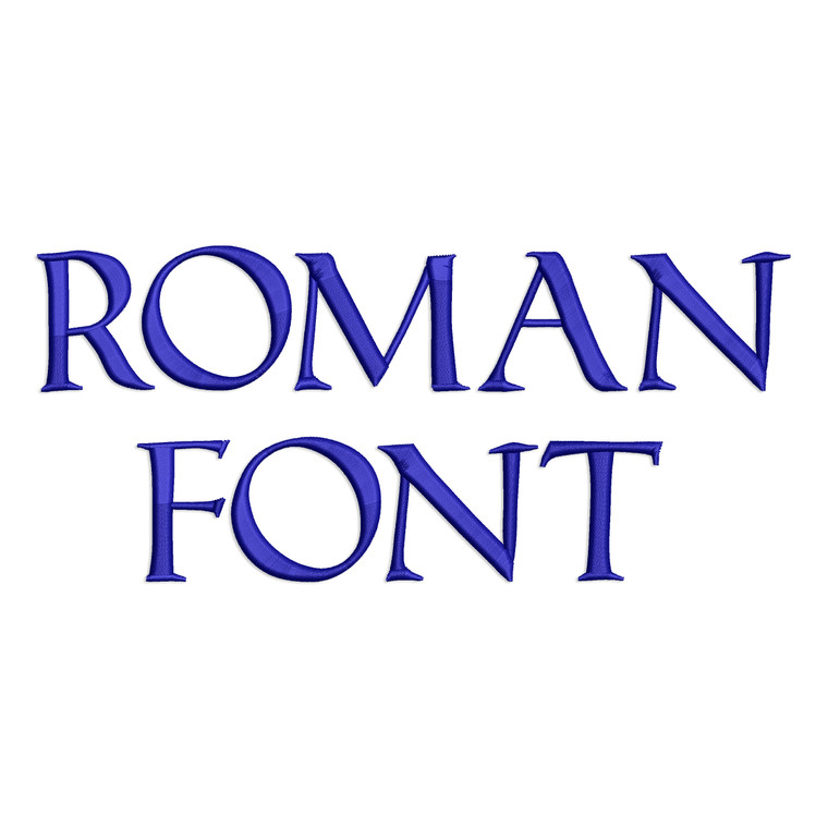 Roman Machine Embroidery Font Alphabet