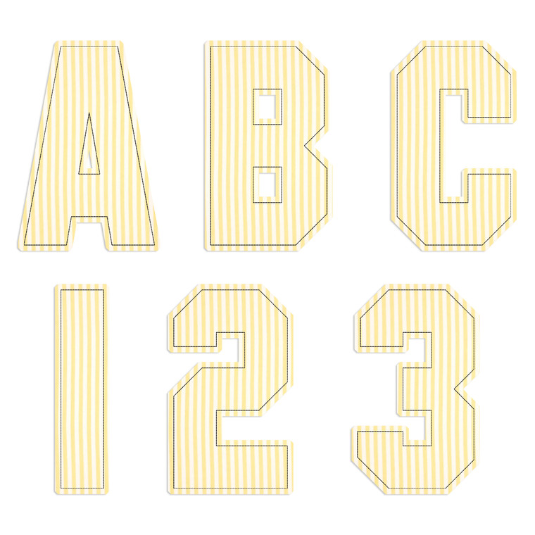 Large Raggy Varsity San Serif Applique Machine Embroidery Alphabet