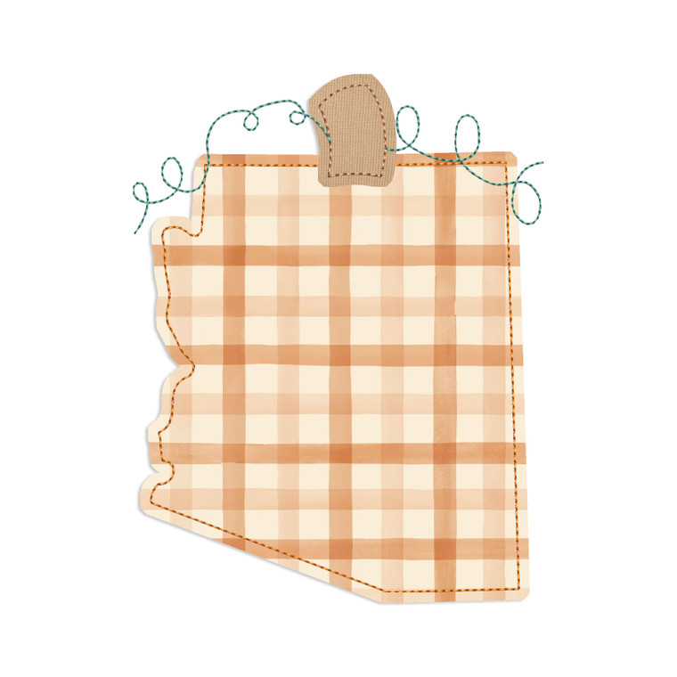 Raggy Applique Arizona as a Pumpkin Machine Embroidery Design